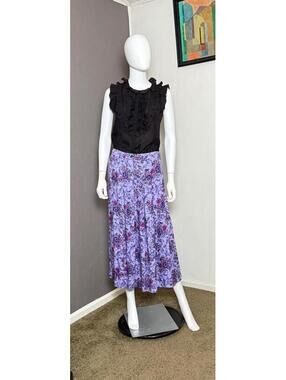 1980's Purple Floral Midi/ Maxi Skirt from Country Sophisticates by Pendleton M